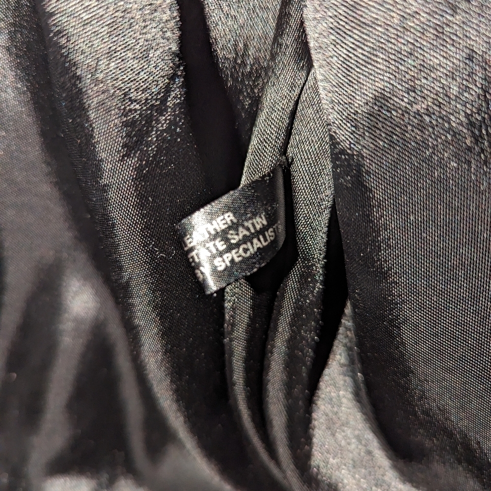 Vintage Scully Authentic Genuine black leather jacket with black leather fringe. - Picture 5 of 12